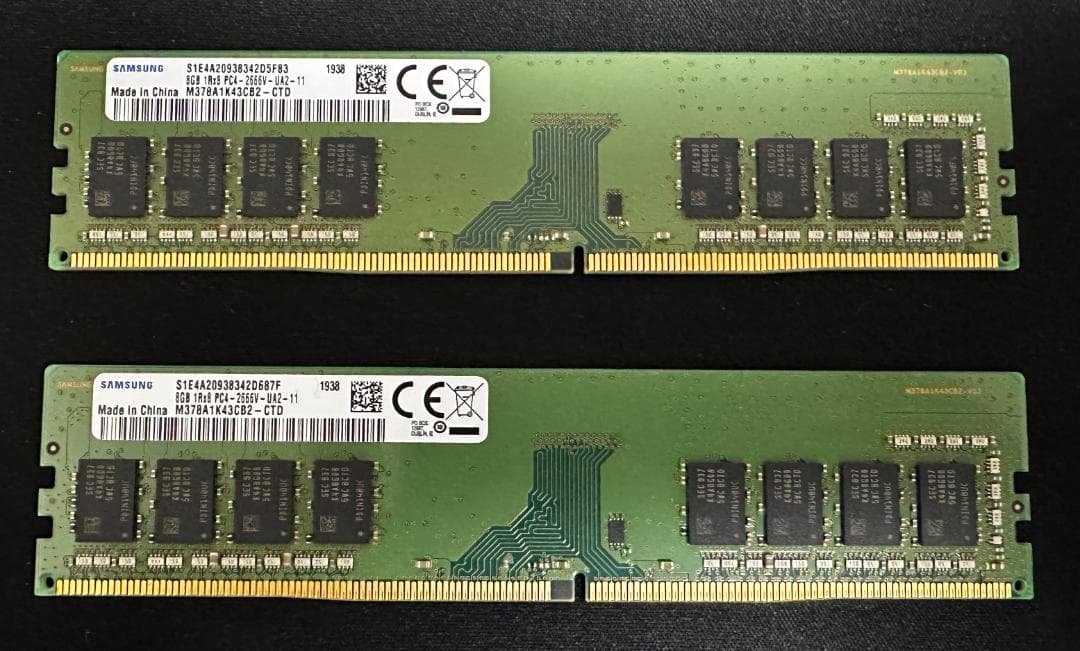 Samsung DDR4 8GB×2枚組 2666MHz (1)
