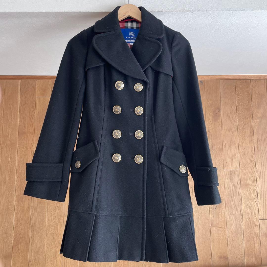 バーバリーブルーレーベル　チェック　コート