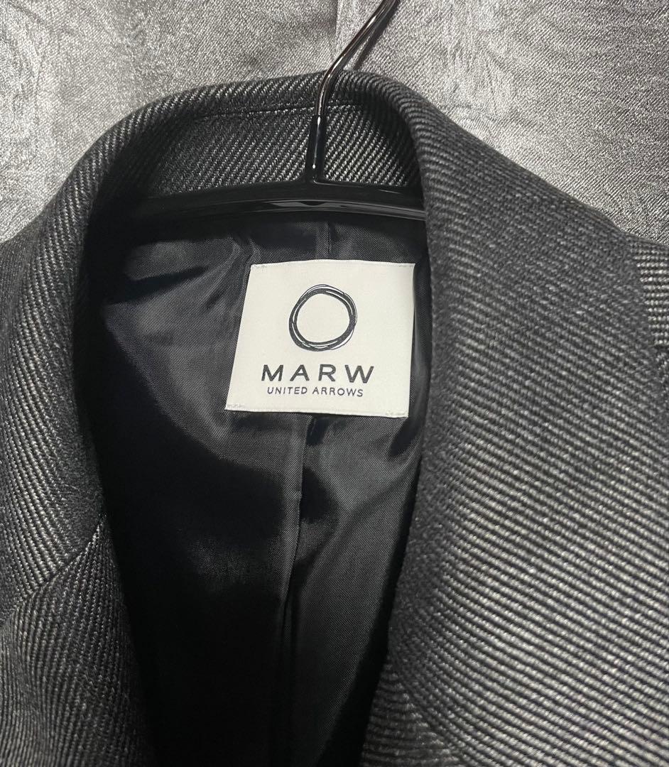 MARW ユナイテッドアローズ オーバー ダブル ジャケット 36 ダークグレー
