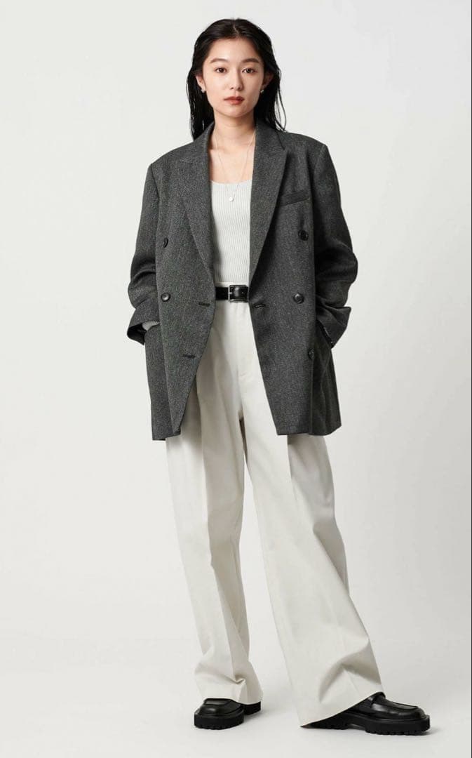 MARW ユナイテッドアローズ オーバー ダブル ジャケット 36 ダークグレー