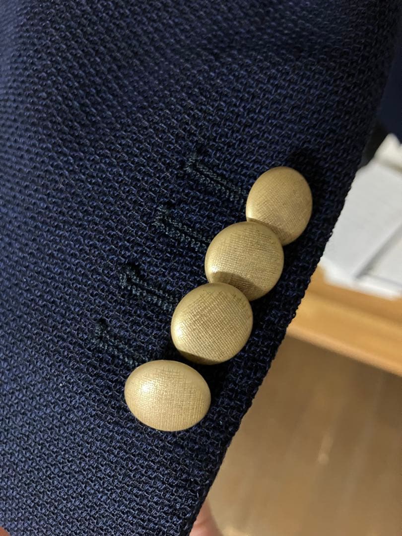 ルビアム1911 ネイビー ダブルブレスト ブレザー ホップサック