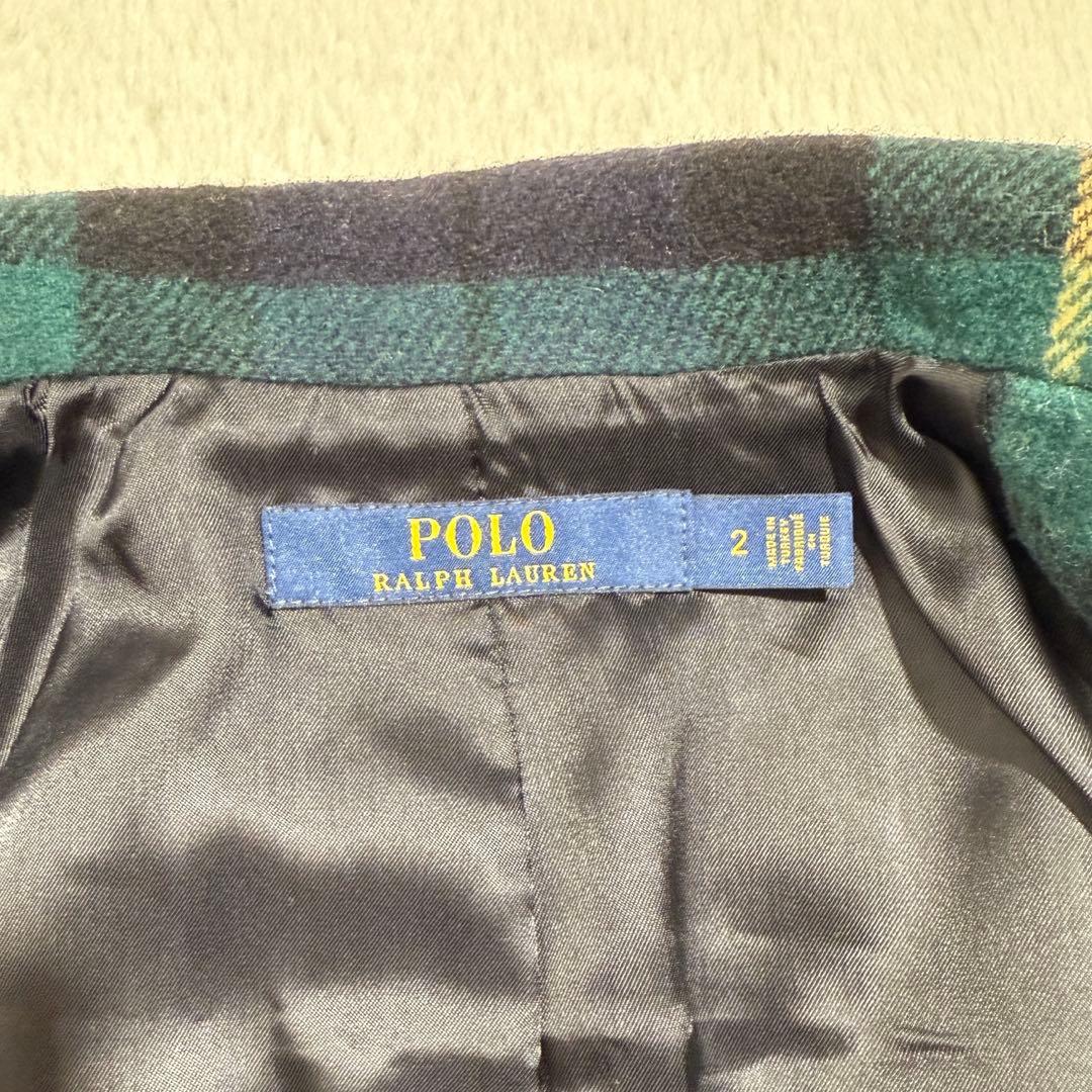 美品　ポロラルフローレン　ジャケット　チェック　グリーン　人気　M