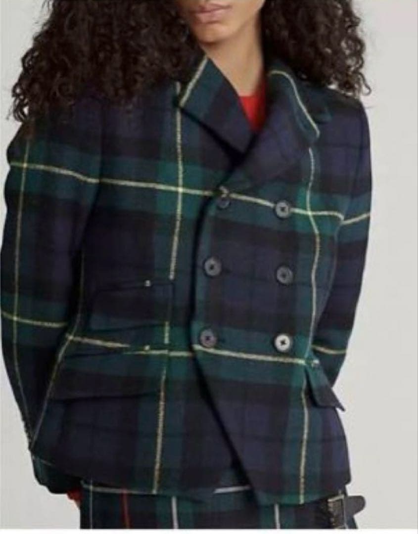 美品　ポロラルフローレン　ジャケット　チェック　グリーン　人気　M