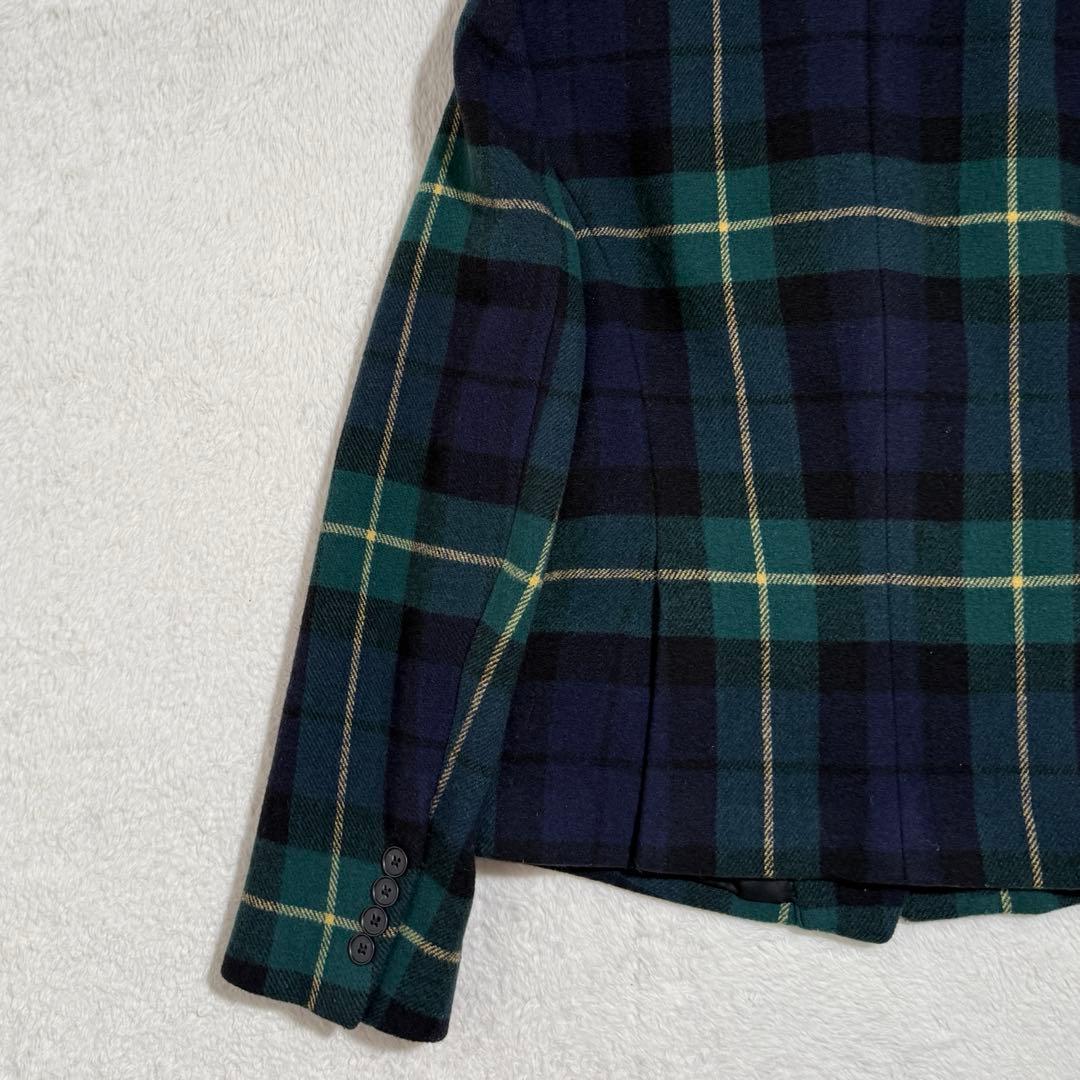 美品　ポロラルフローレン　ジャケット　チェック　グリーン　人気　M