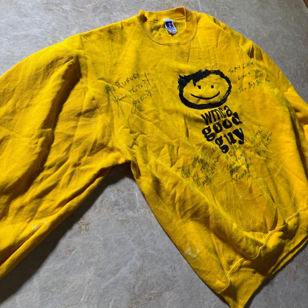 RUSSELL ATHLETICプリントスウェットUSA製古着ペンキ一点物希少