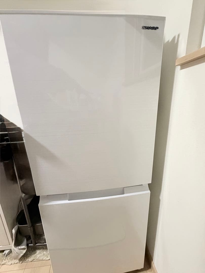 SHARP 冷蔵庫 SJ-D15G-W 152L 2020年製「送料込み」