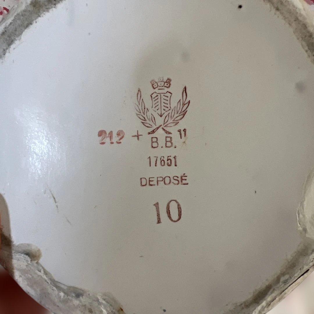 ローズバンド　アンティーク花柄ポット