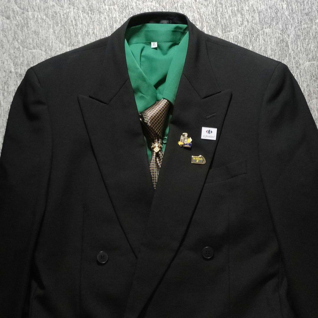 90s ヴィンテージスーツ ダブル セットアップ 5点セット ボックスシルエット