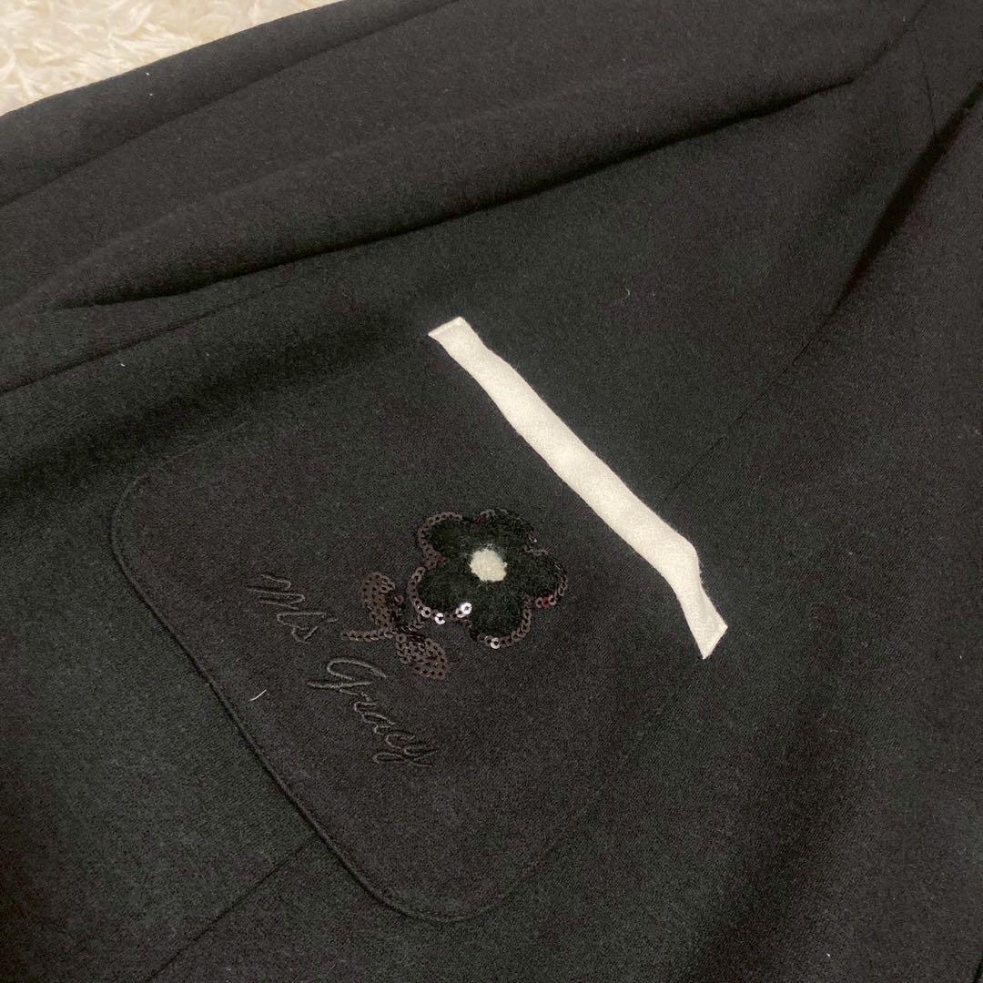 《良品》 M'S GRACY ワンピース ブラック 38 キレイめ お呼ばれ 花