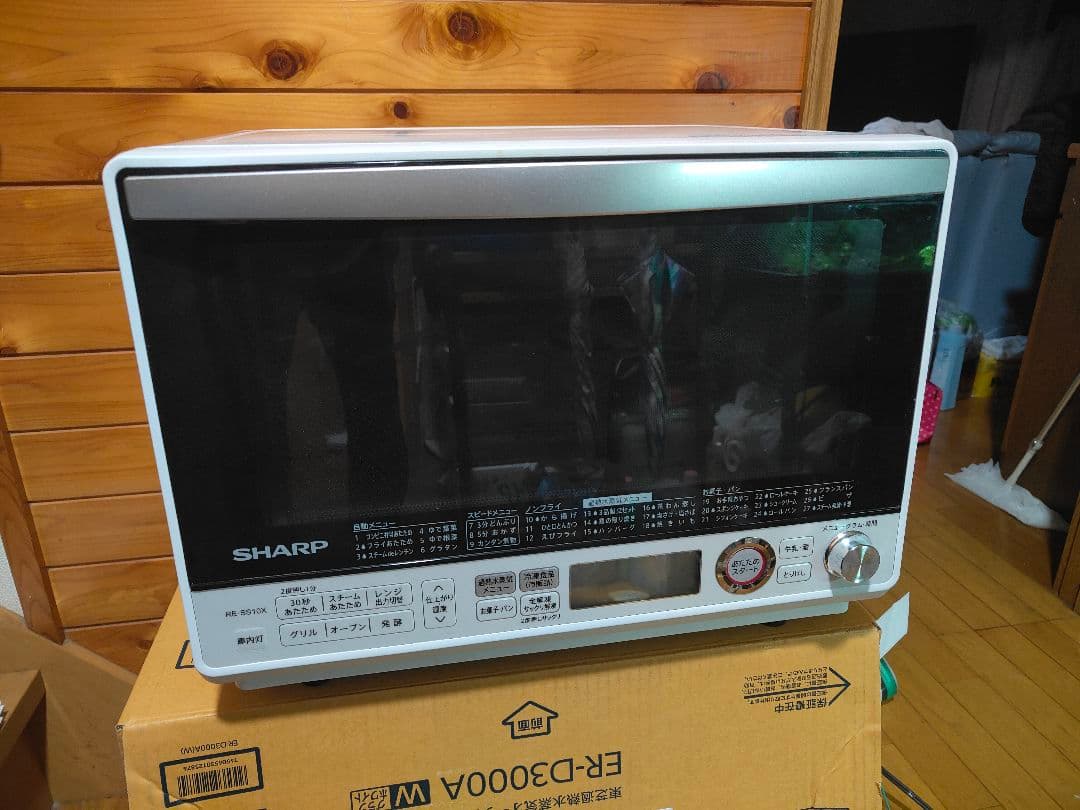 【ジャンク】SHARP オーブンレンジ RE-SS10X ホワイト電源OK