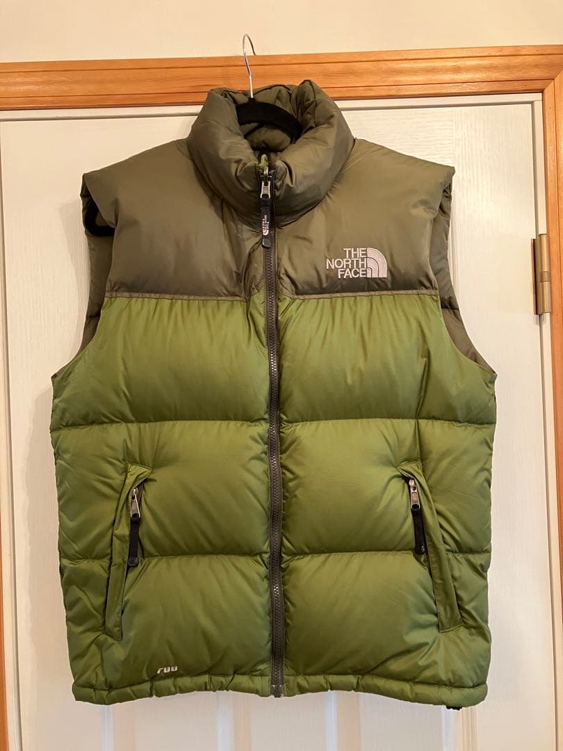 THE NORTH FACE ダウンベスト オリーブグリーン　ノースフェイス