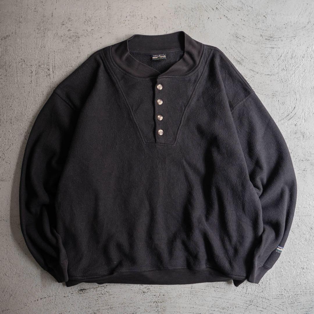 【希少タイプ】 90s vintage フリース ヘンリーネック プルオーバー