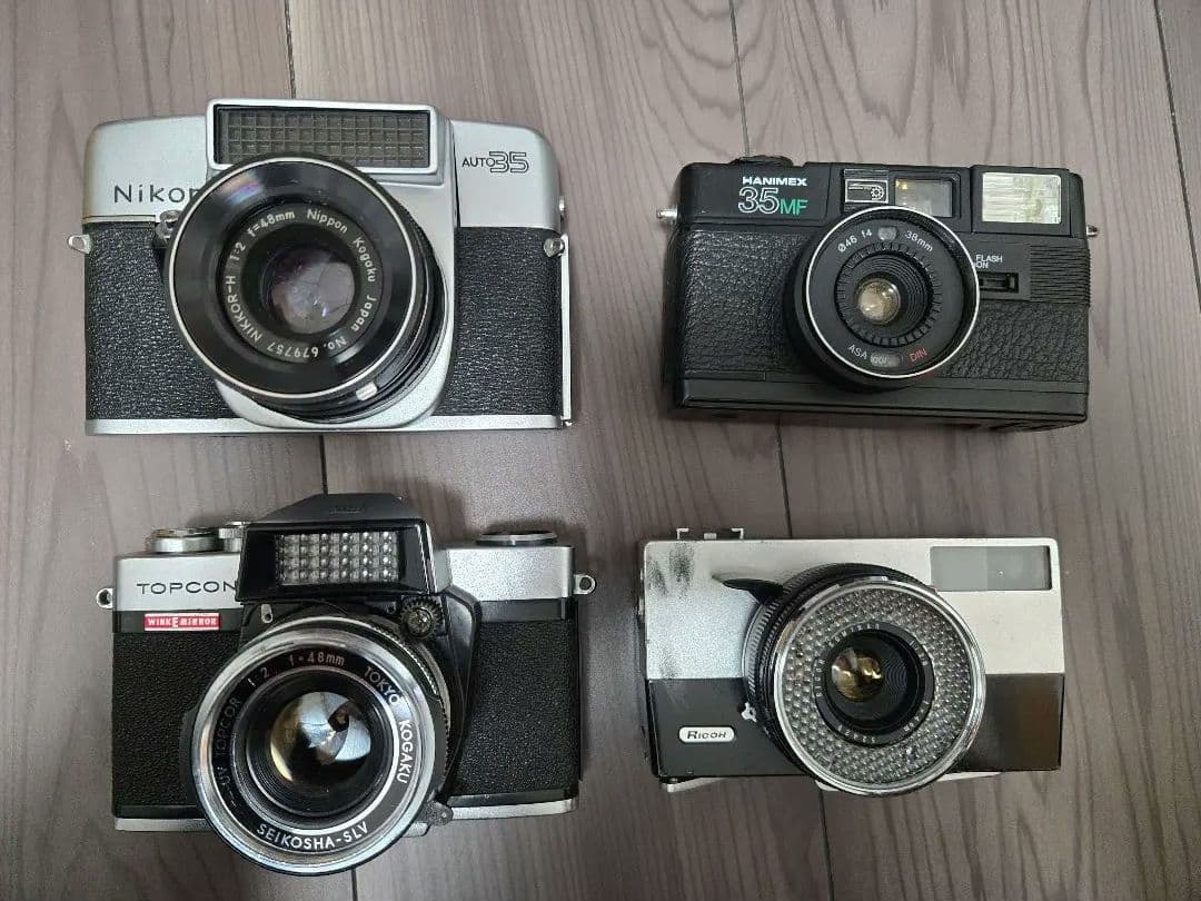 希少NikonRICOHHANIMEXTOPCONヴィンテージフィルムカメラ4点