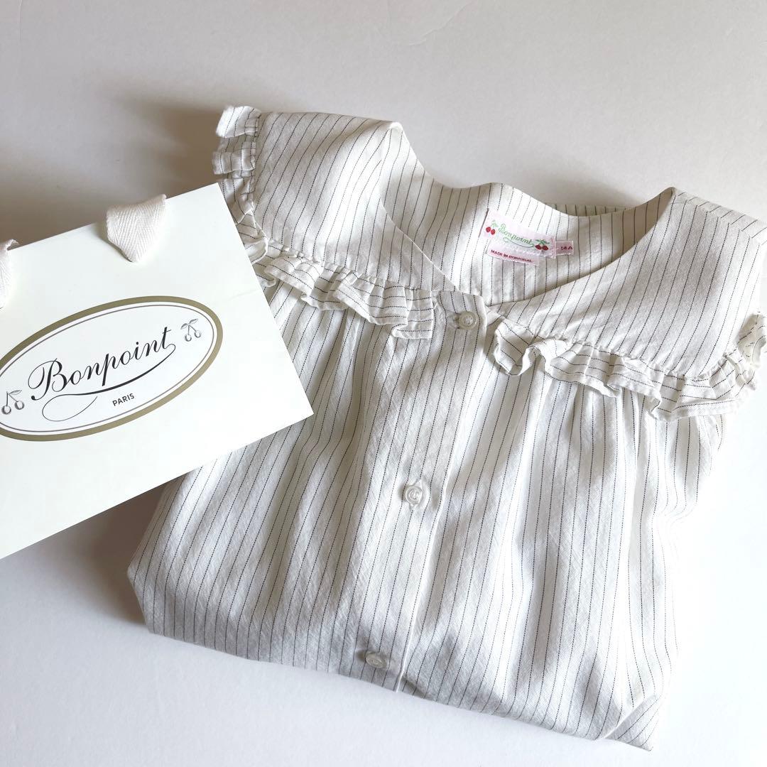 ボンポワン　Bonpoint フリル　ブラウス　14A