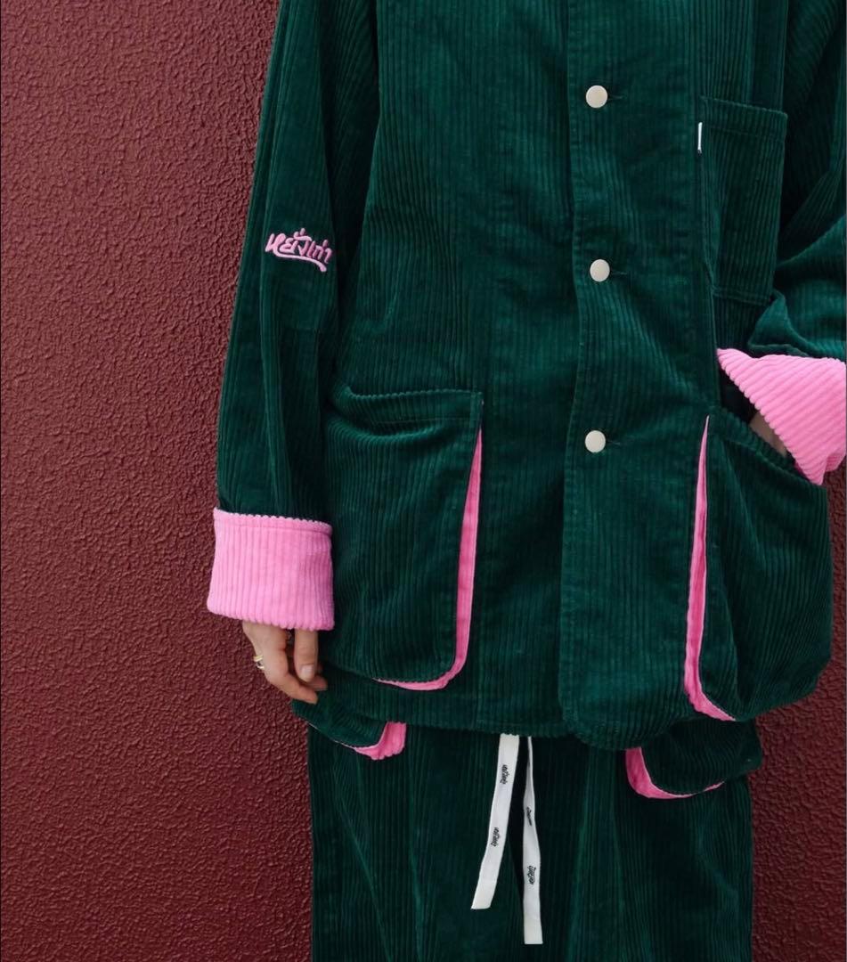 ［新品］ ヤンガオ　YANGAO ダークグリーン コーデュロイ ワークパンツ