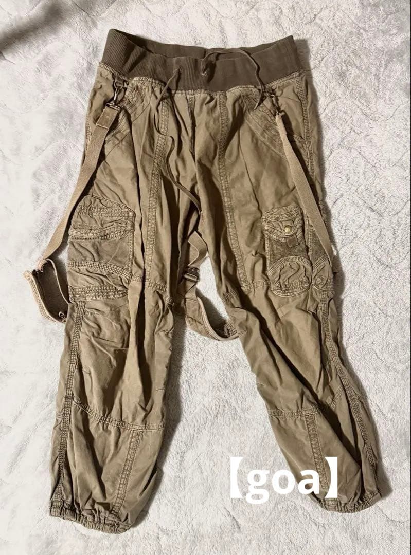 【goa】00sビンテージカーゴパンツ　サスペンダー付き