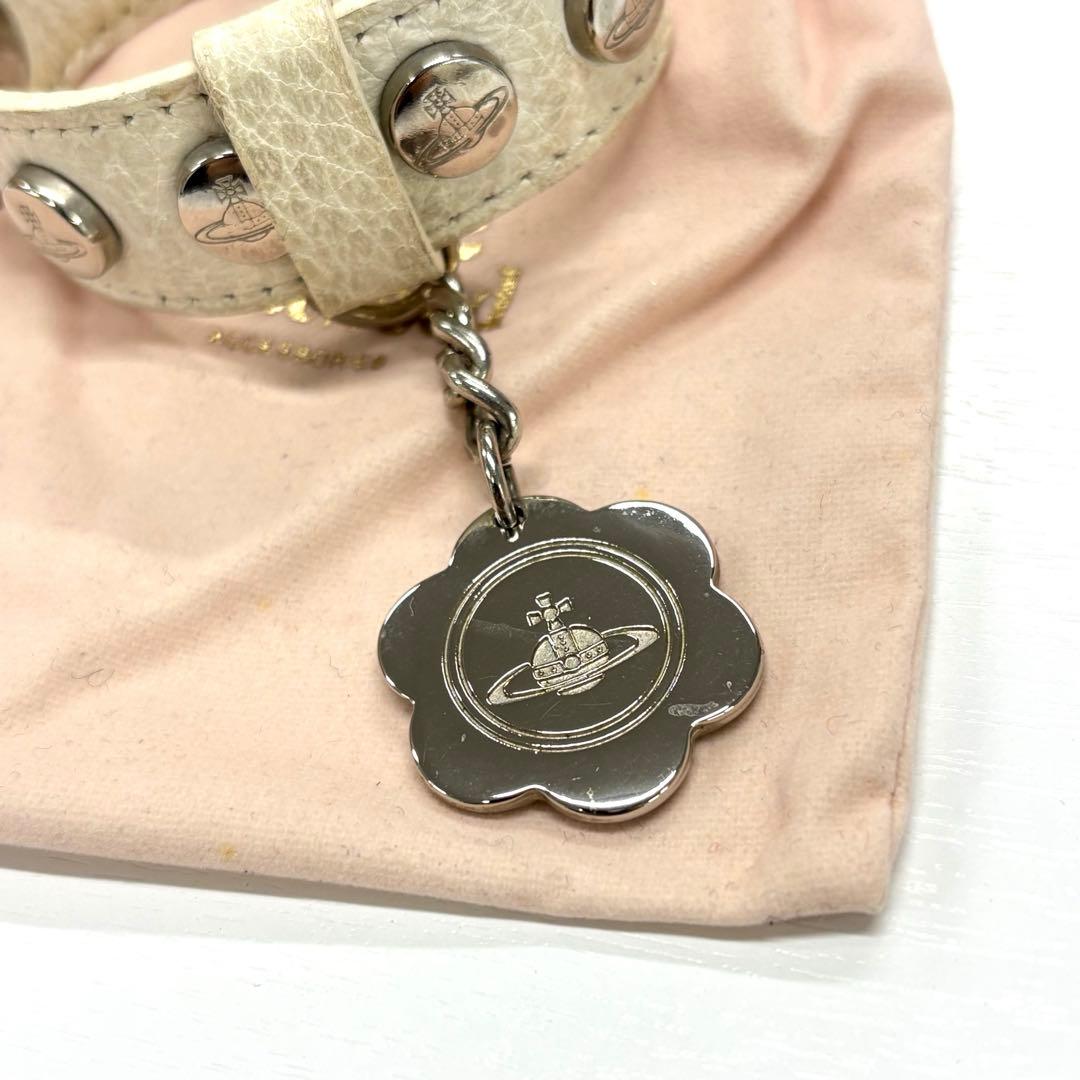 ◎ヴィヴィアン・ウエストウッド スタッズ付きオーブロゴレザーストラップ 廃盤品