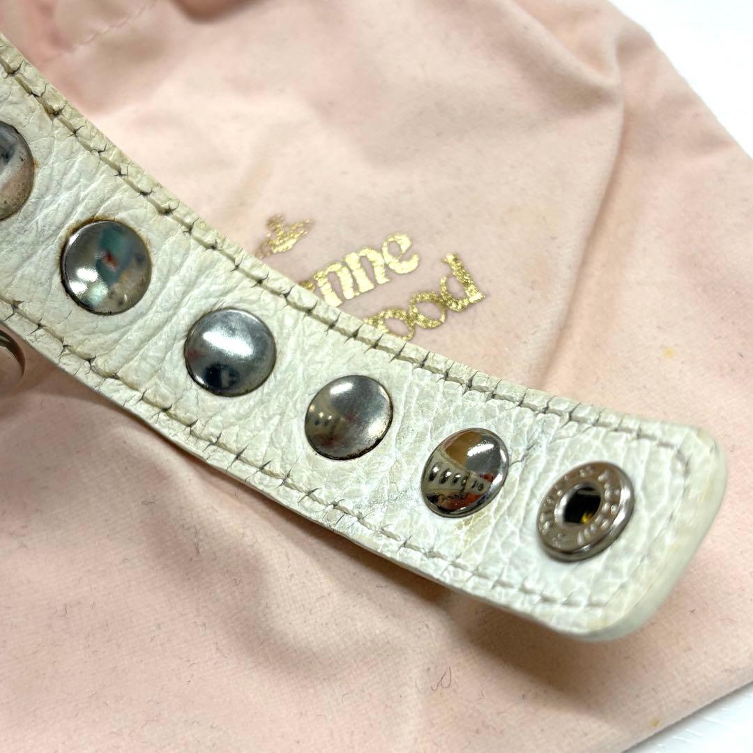 ◎ヴィヴィアン・ウエストウッド スタッズ付きオーブロゴレザーストラップ 廃盤品