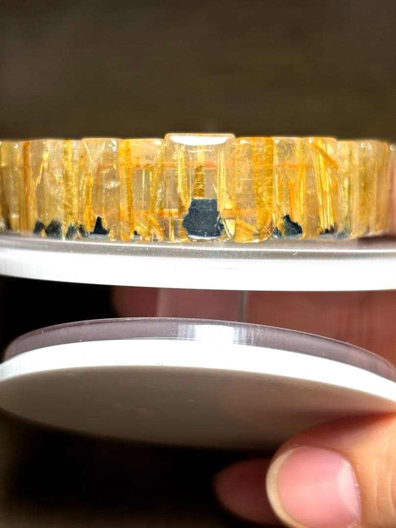 【新入荷】太陽放射タイチンルチルバングル（新品未使用）金運最強！ゴールド太針