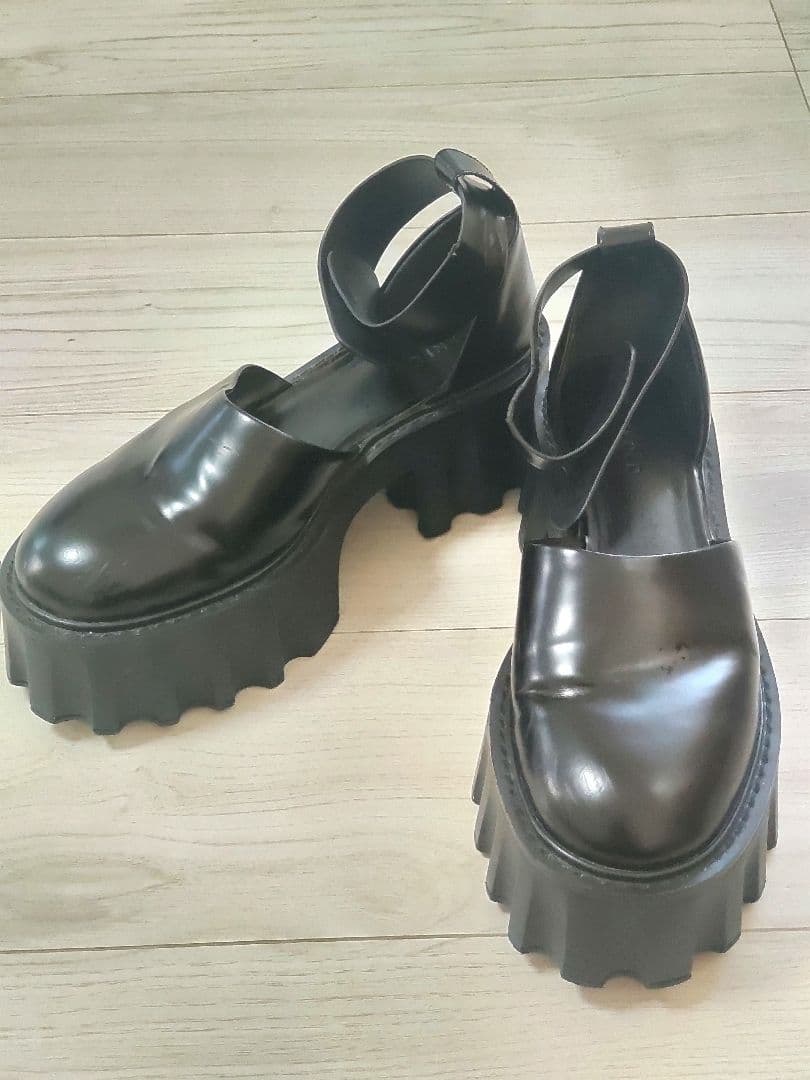 ENFOLD■レザーアンクルストラップ厚底サンダル エンフォルド ブーツ