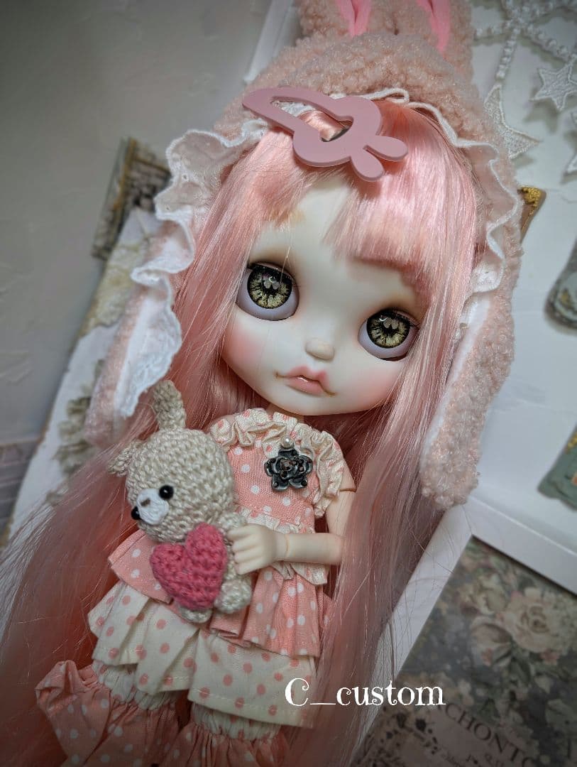 アイシードール❁︎カスタム❁︎pink・rabbit