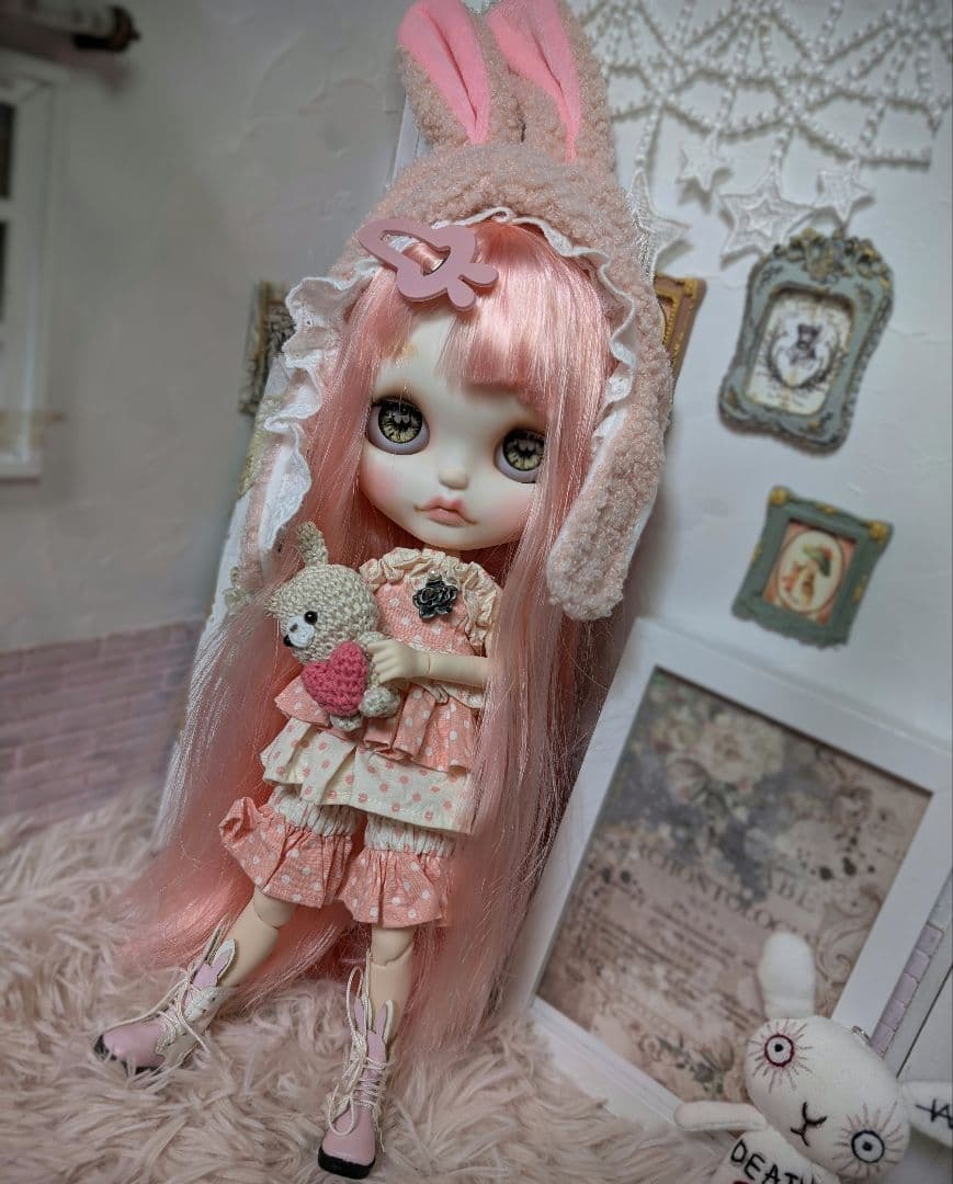 アイシードール❁︎カスタム❁︎pink・rabbit
