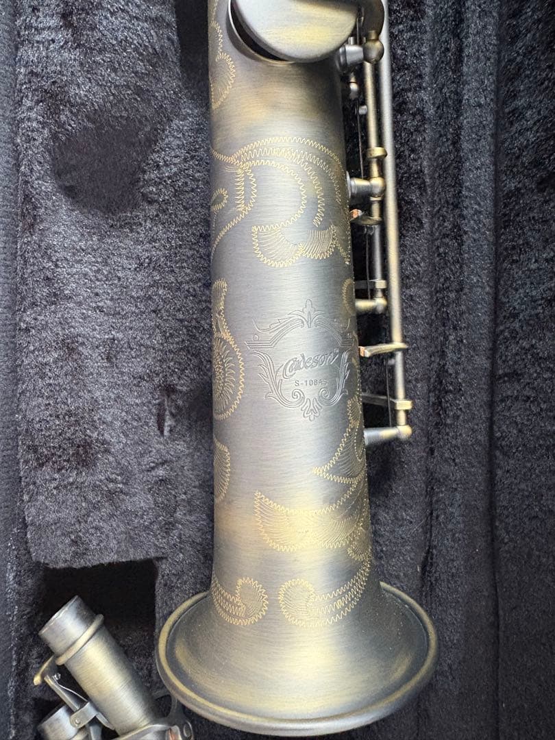 【送料込みなのでこちら価格で！】【美品】カドソン　ソプラノサックス　ケース付