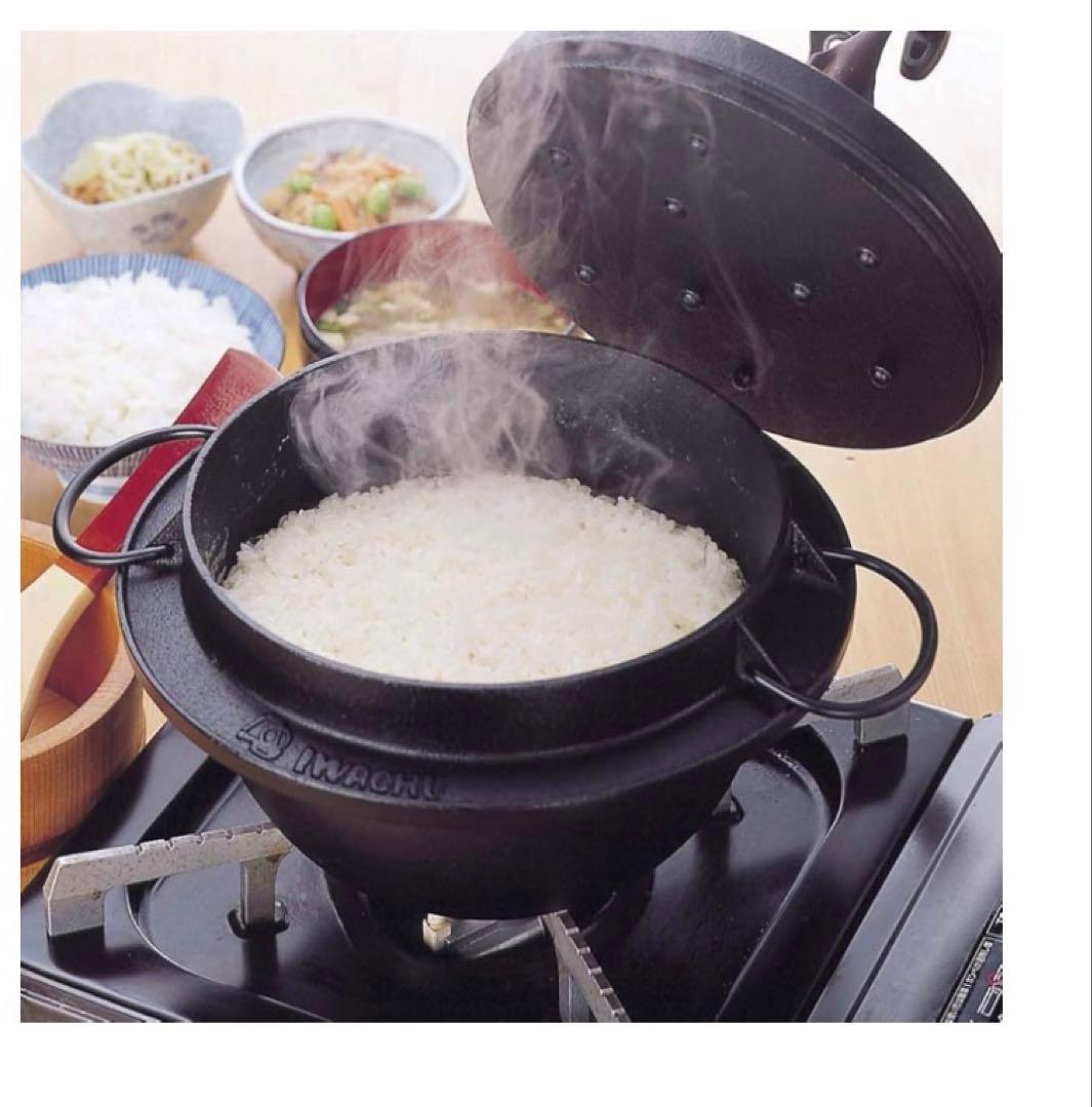 新品岩鋳　IWACHU ごはん鍋 5合炊き IH200V対応