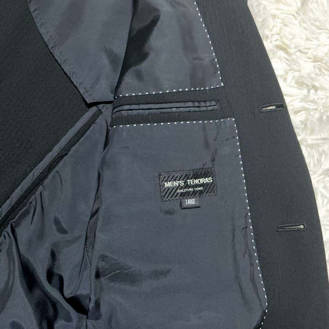 もぐ様ご予約品 メンズティノラス 3ピースウールセットアップスーツ ストライプL