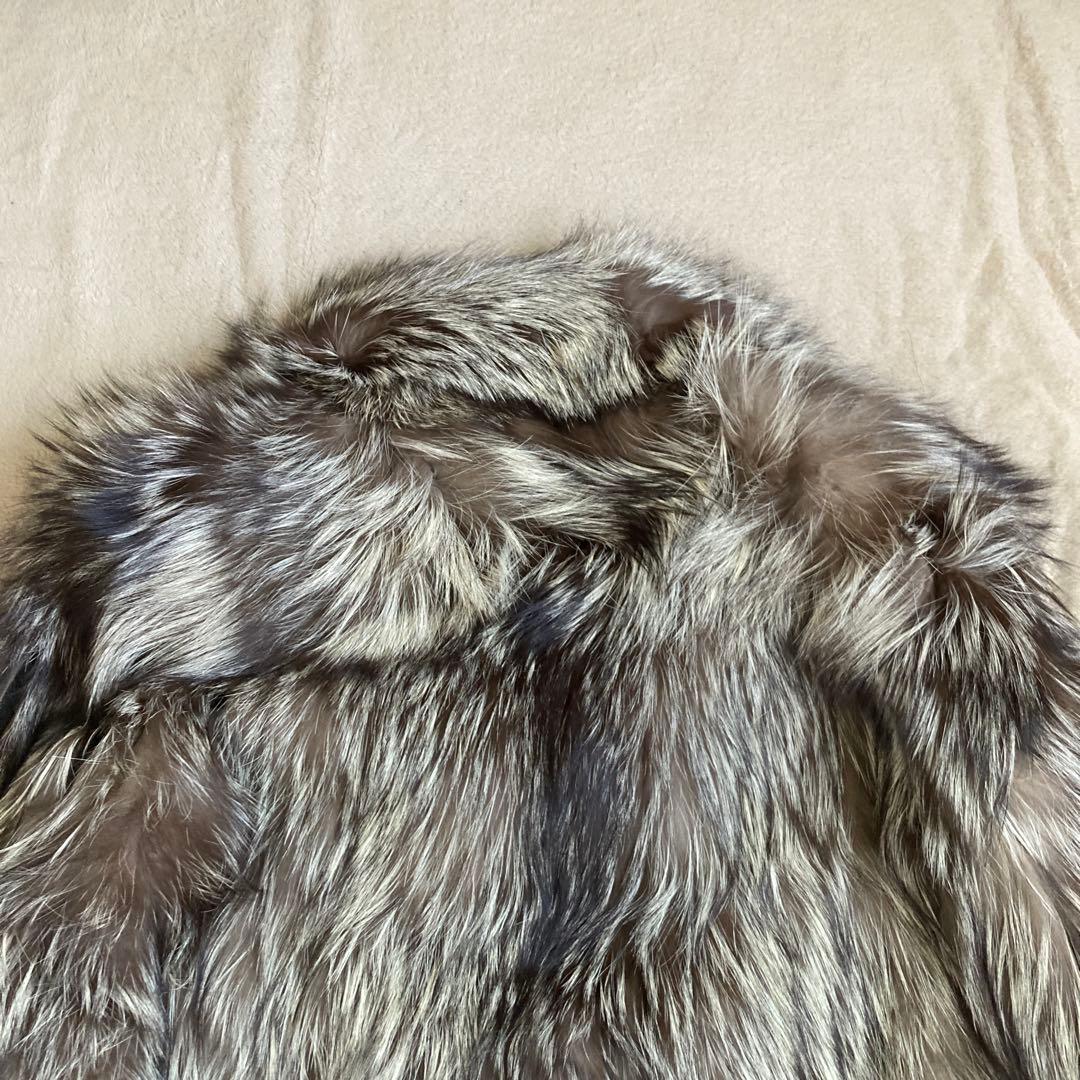 シルバーフォックス ハーフコート 毛皮 11号