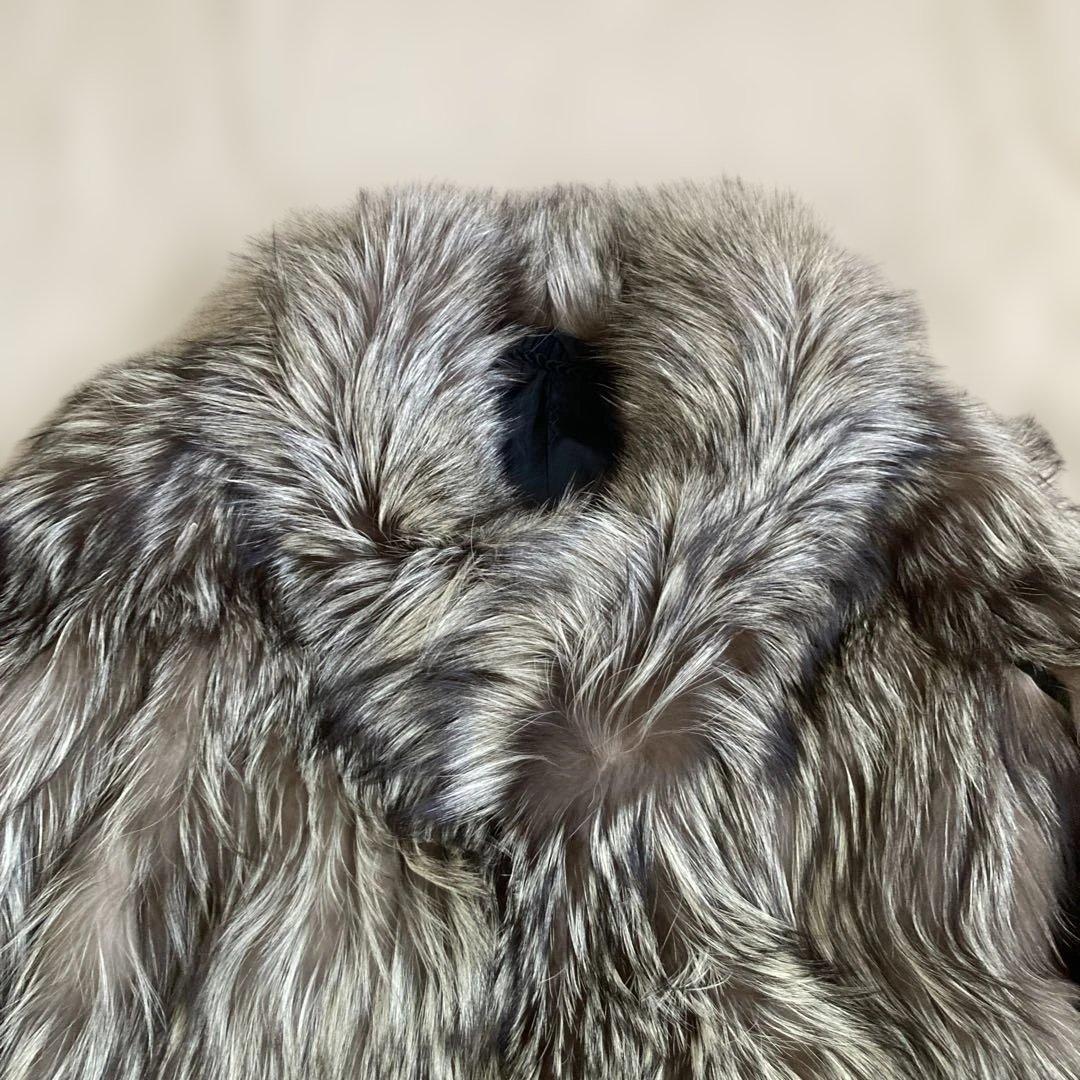 シルバーフォックス ハーフコート 毛皮 11号