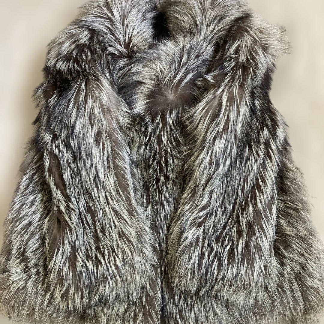 シルバーフォックス ハーフコート 毛皮 11号