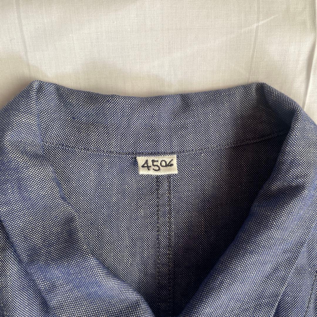 45R ロングワンピース Mサイズ ウエストリボン コットン マキシ丈 ブルー