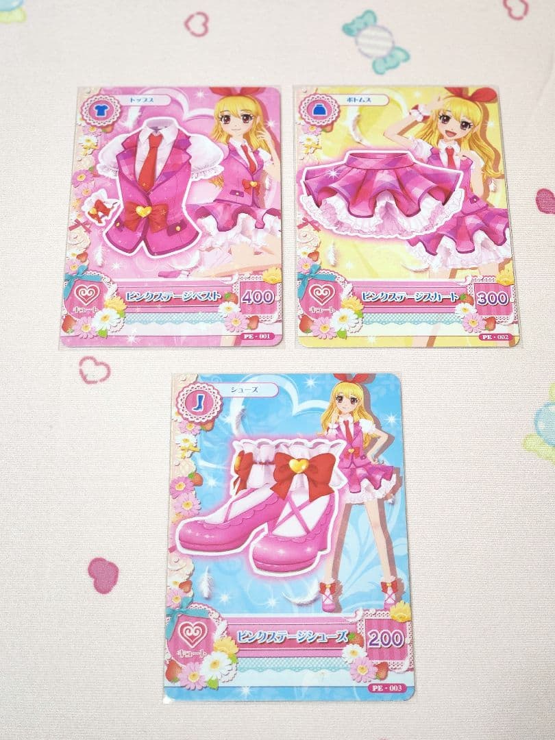 アイカツ 稼働前 ピンクステージコーデ PE001 002 003