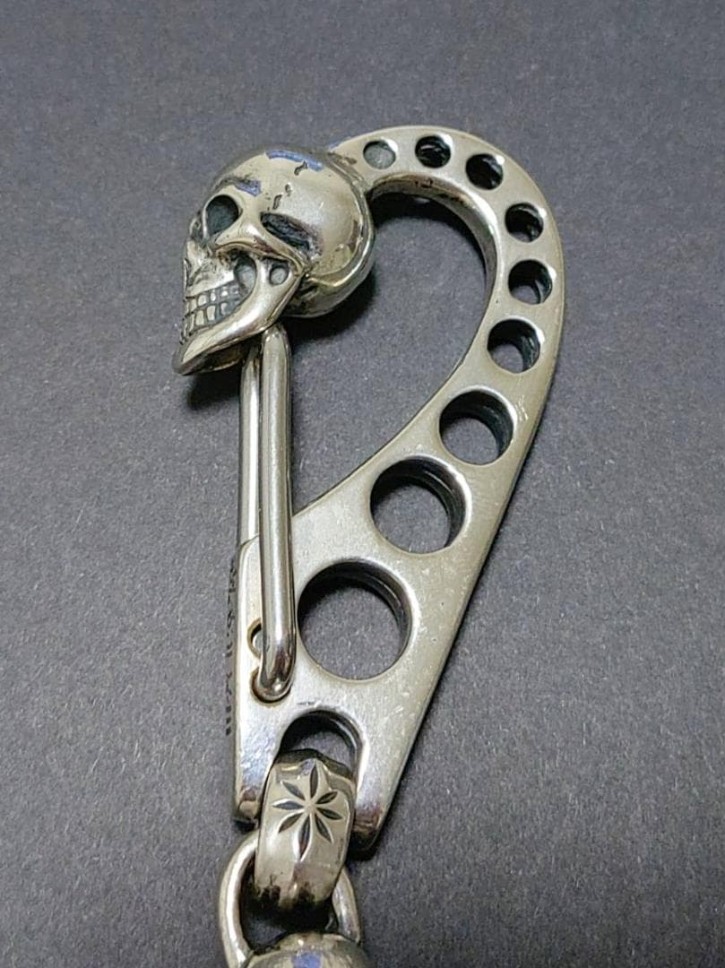 ビルウォールレザー_スカルキーチェーン