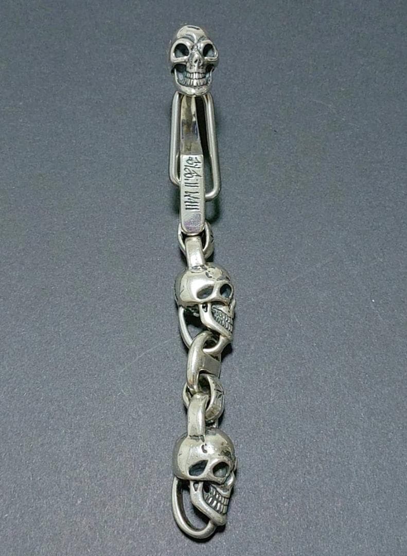ビルウォールレザー_スカルキーチェーン