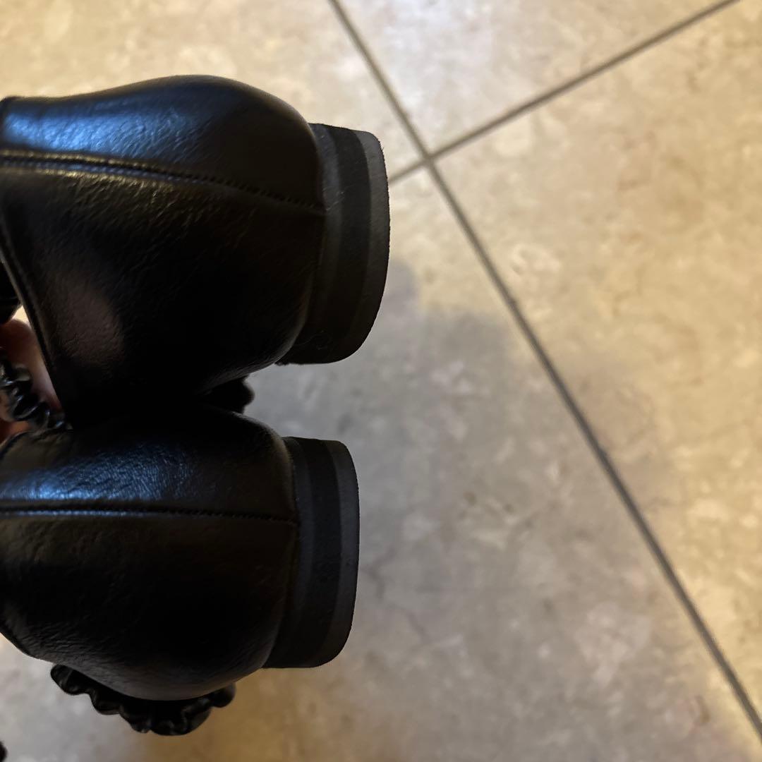 Eaphi SQUARE TOE SHOES ブラック 36 靴