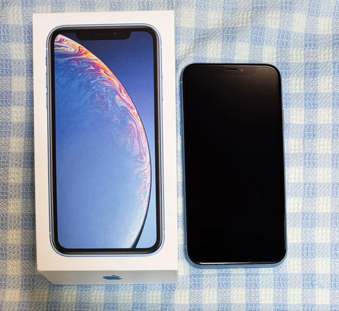 iPhone XR 128GB SIMフリー　ブルー本体＋箱セット