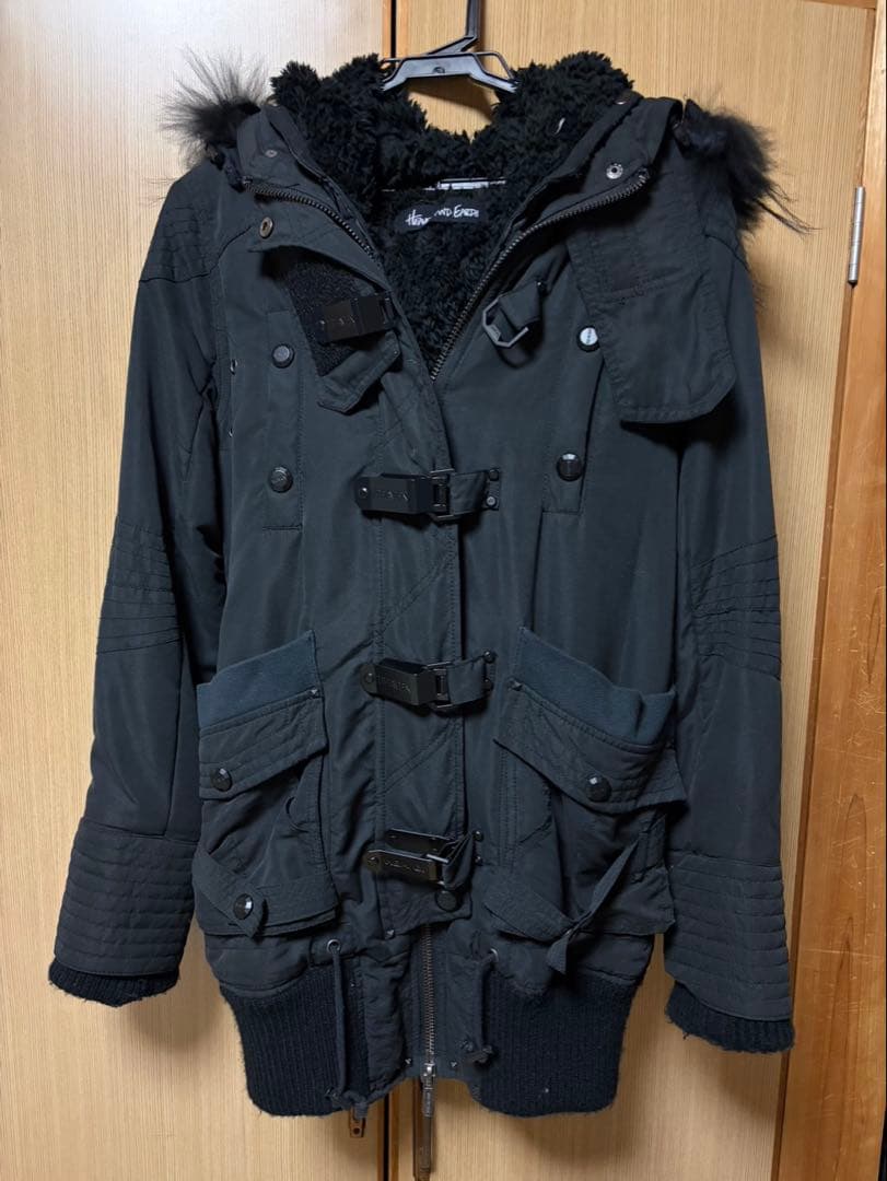 HEAVEN AND EARTH ブラック モッズコート アウター 平成