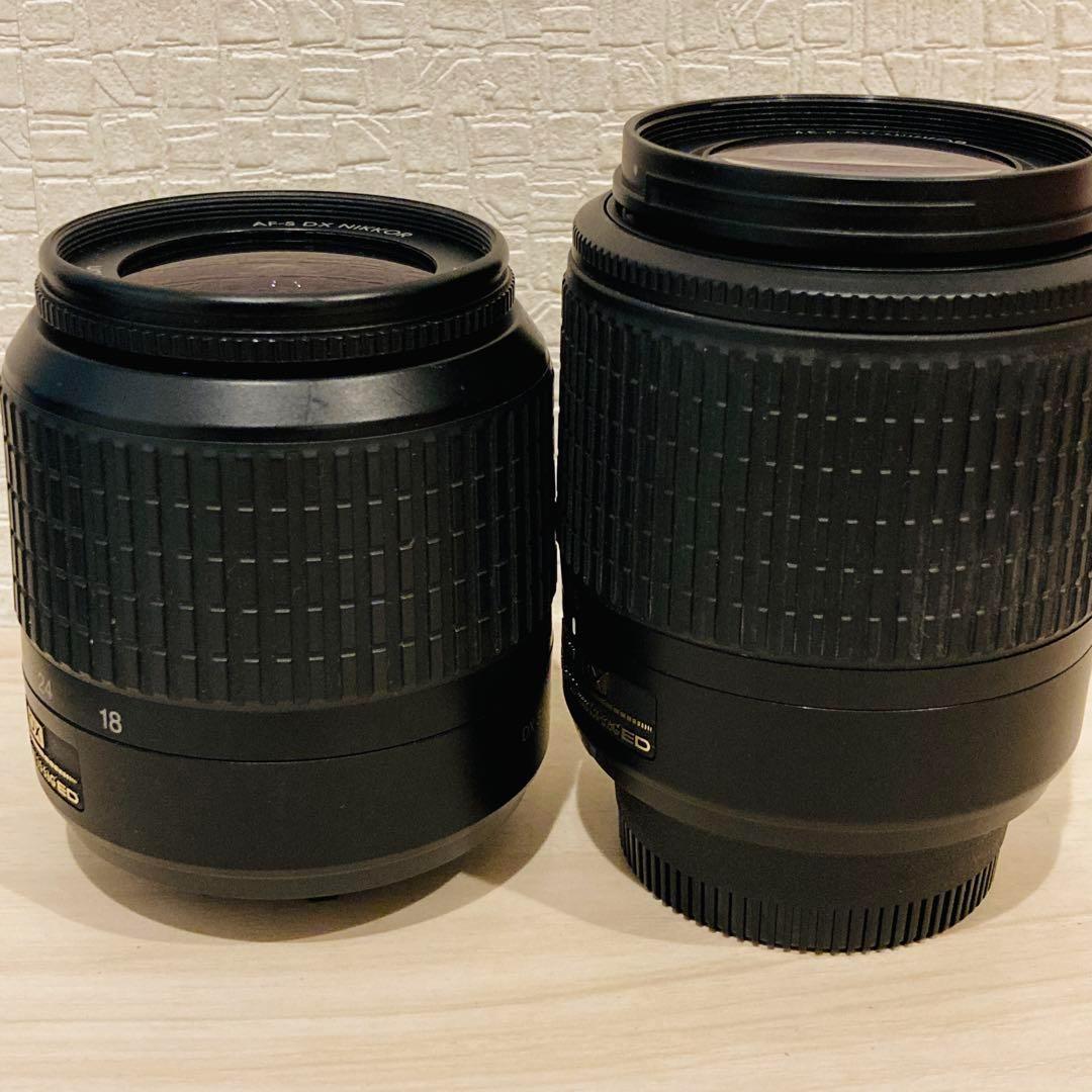 0802 ニコン AF-S Nikkor 18-55 55-200mm セット