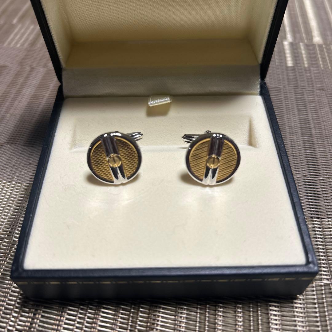 【新品】dunhill カフスボタン 箱付き 正規品 ゴールド×シルバー
