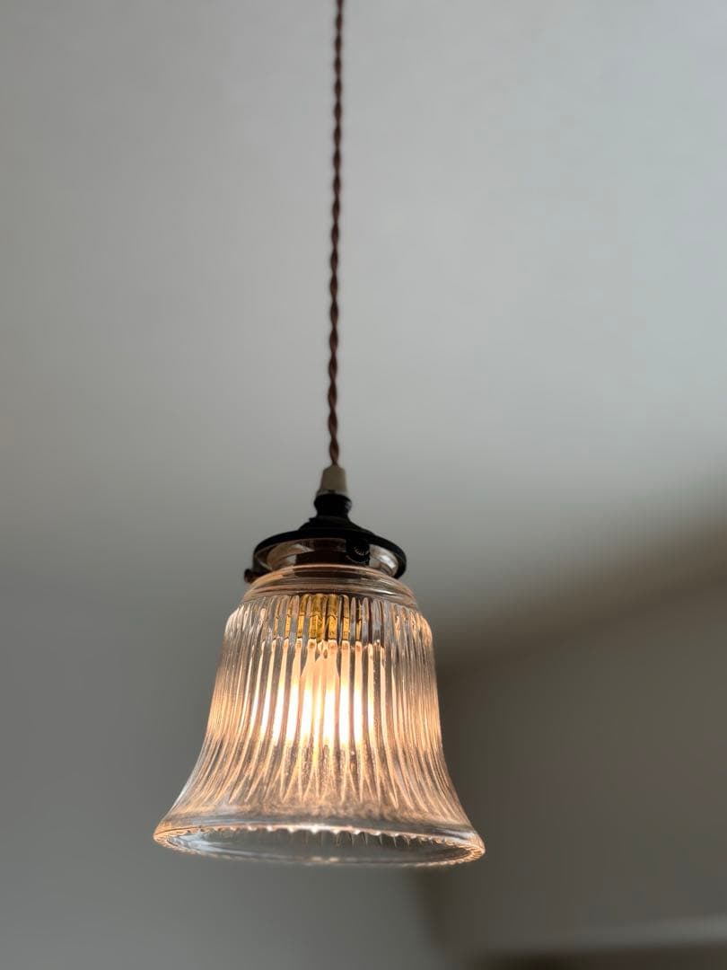 ぴょええええさま専用キャトルセゾン] クリアガラス ペンダントライト 2個セット