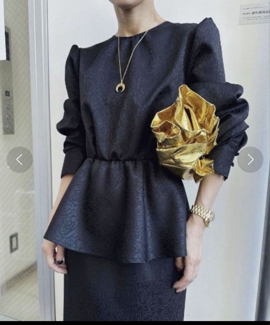 Ameri vintage アメリLADY LIKE PEPLUM DRESS