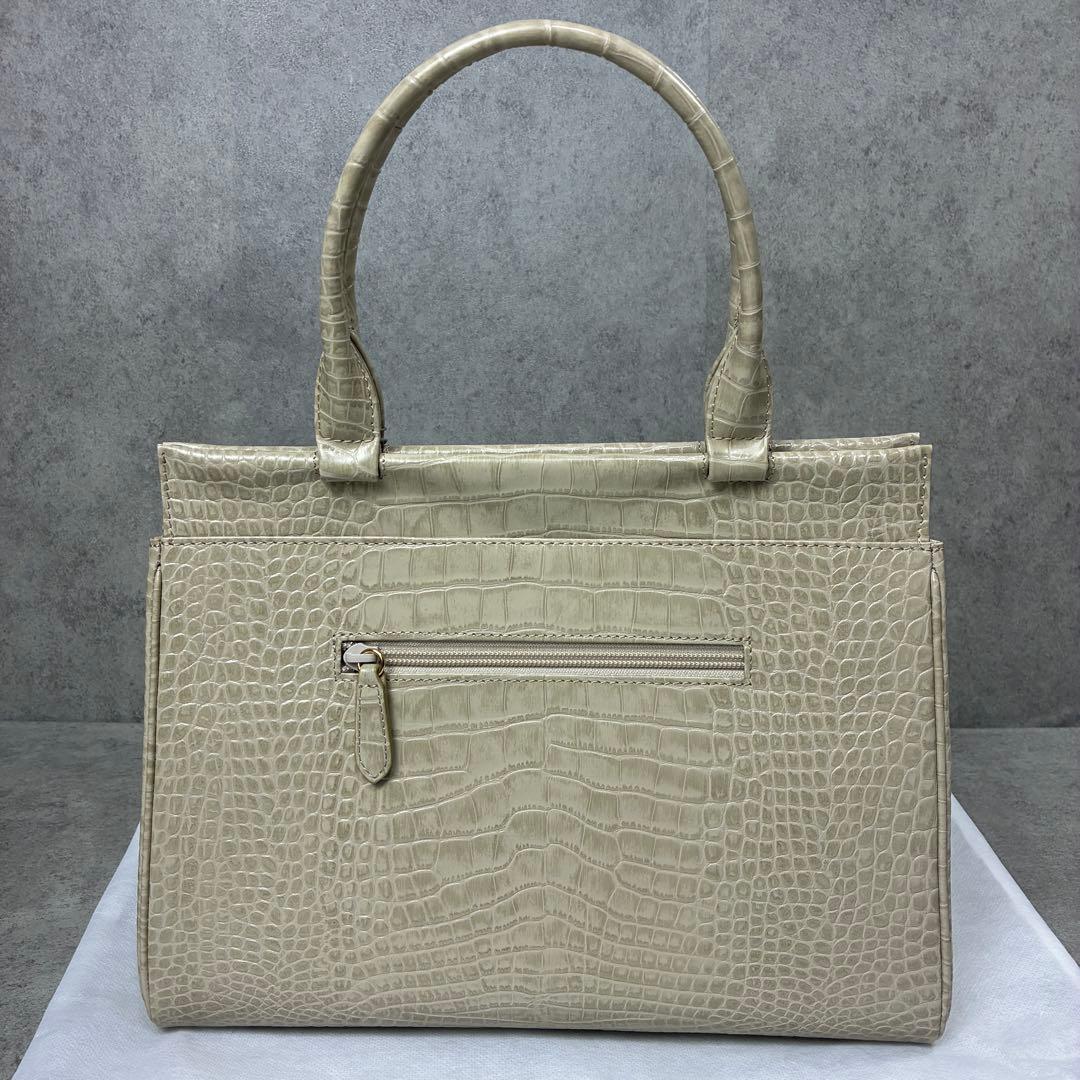 l*t様 未使用✨HAMANO 濱野皮革工藝　クロコ　フォーマル バッグ