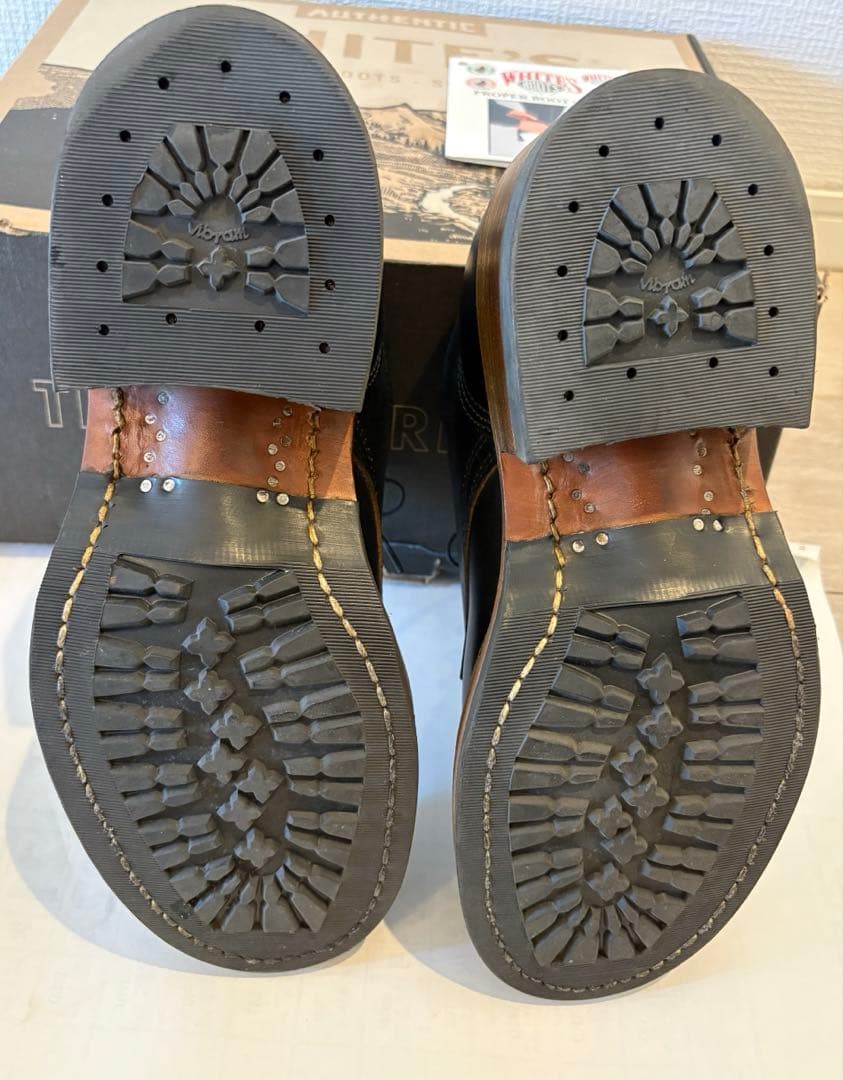 WHITES ブラックレザーシューズ　サイズ6.5 E