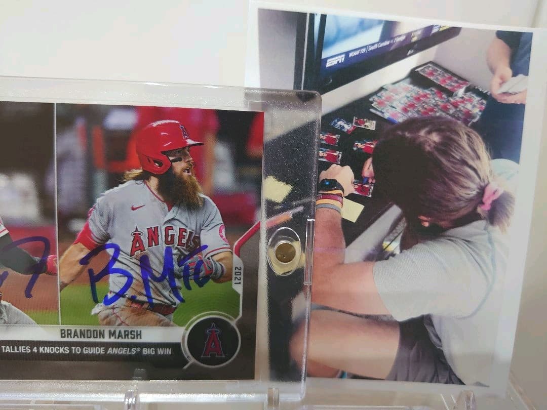 直筆サイン topps now JO ADELL BRANDON MARSH