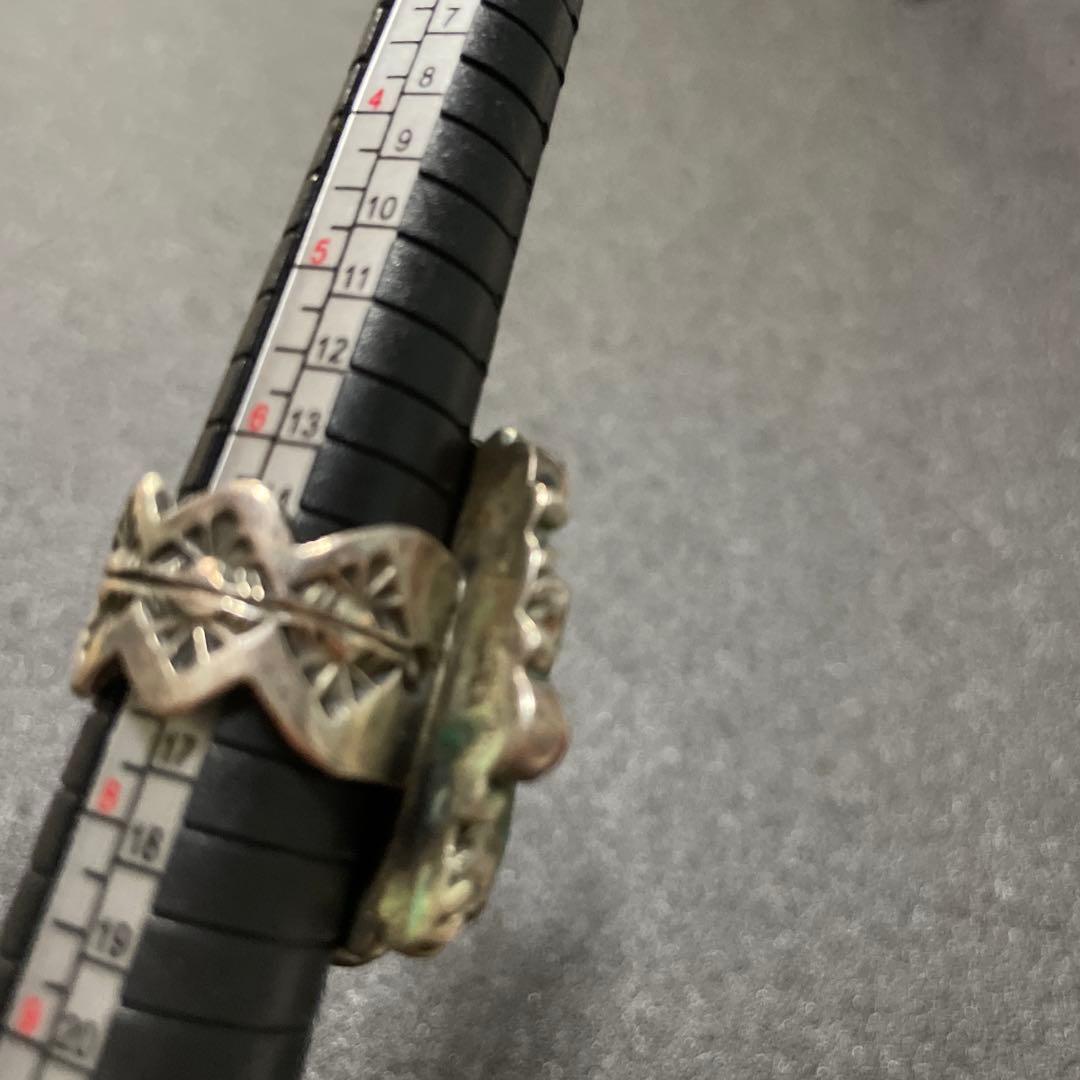 新春SALEインディアンジュエリーリング　ターコイズ　スパイニーオイスター14号