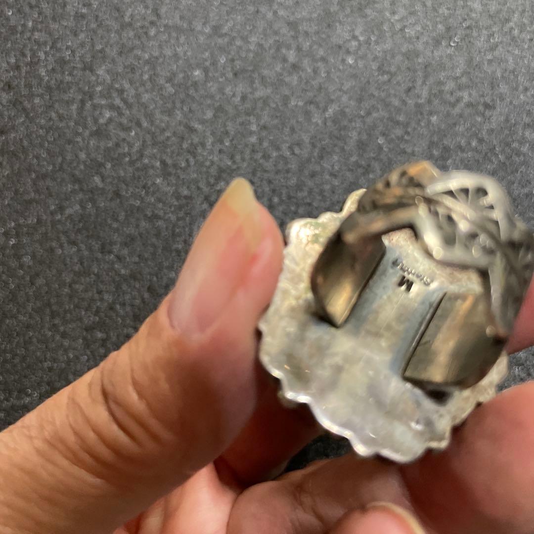 新春SALEインディアンジュエリーリング　ターコイズ　スパイニーオイスター14号