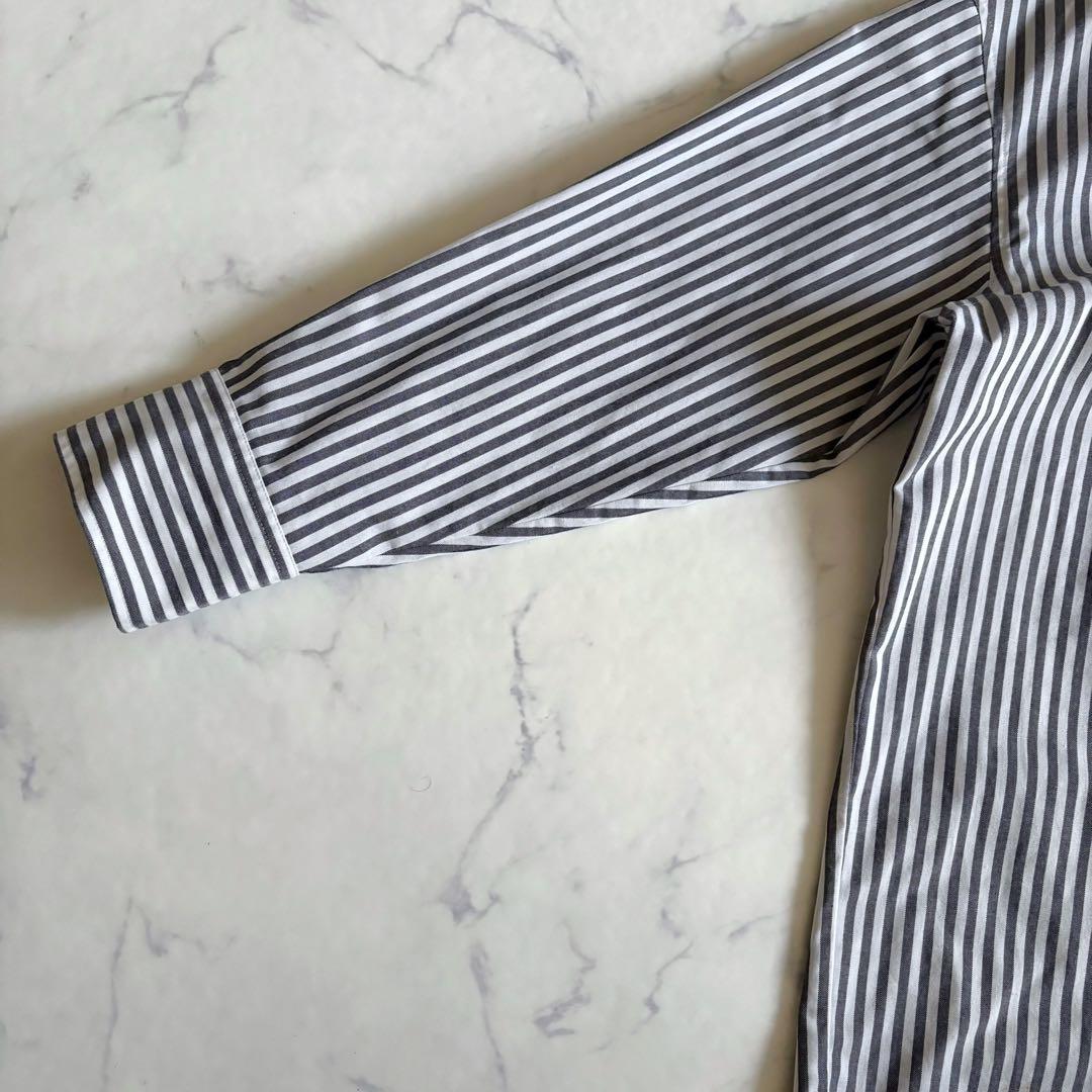 セブンテン ストライプ シャツ エンブレム刺繍