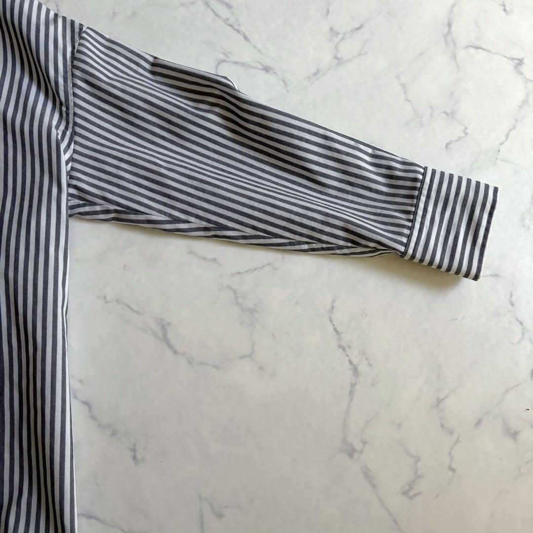 セブンテン ストライプ シャツ エンブレム刺繍